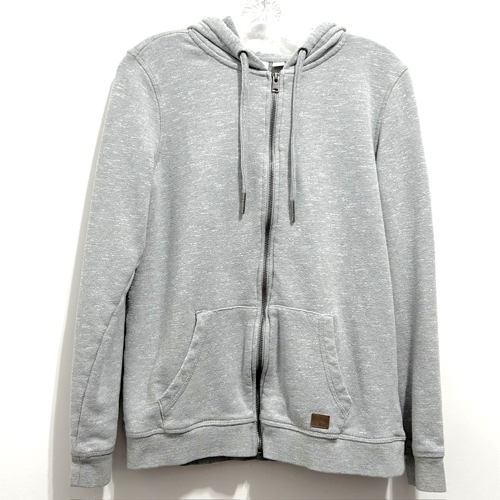 Roxy Women’s Trippin Lightweight Gray Zip-up Hoodie